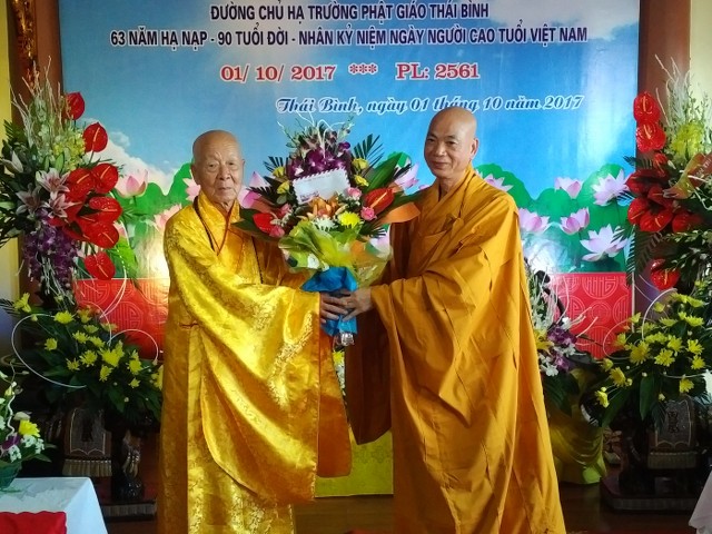 Thái Bình: Khánh tuế chúc mừng HT. Thích Thanh Dục tròn 90 tuổi