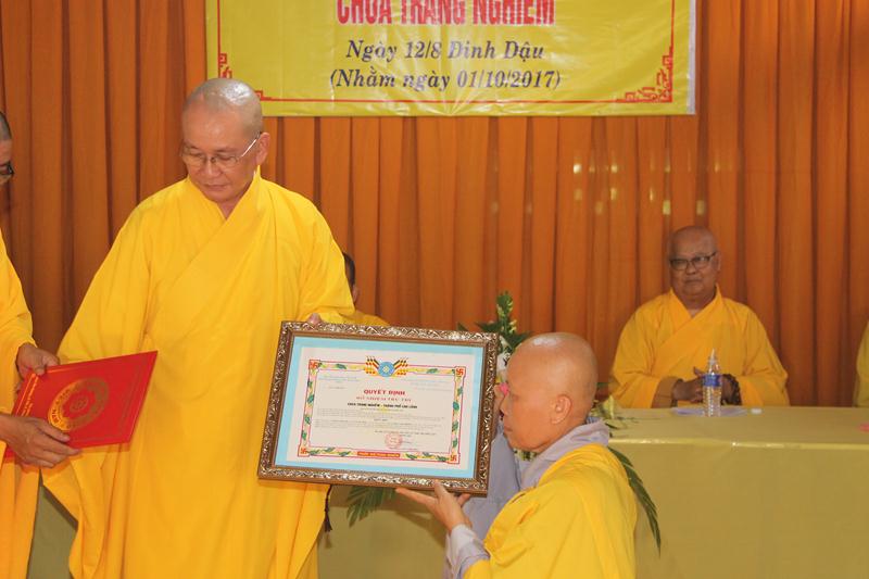 PG Đồng Tháp: Bổ nhiệm trụ trì chùa Trang Nghiêm (TP. Cao Lãnh)