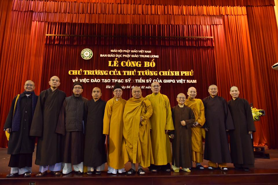 Lễ công bố chủ trương của Thủ Tướng về việc đào tạo Thạc sĩ và Tiến sĩ Phật học của các học viện PGVN
