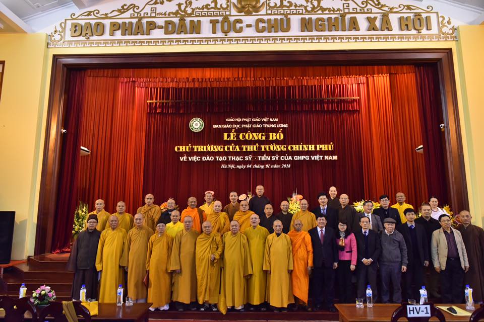Lễ công bố chủ trương của Thủ Tướng về việc đào tạo Thạc sĩ và Tiến sĩ Phật học của các học viện PGVN