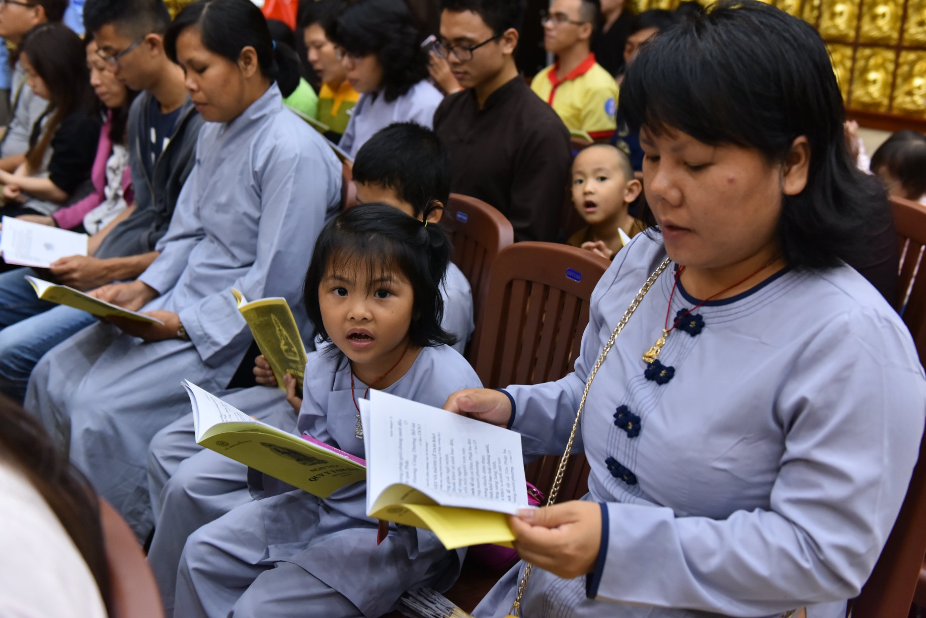 Hơn 400 Phật Tử Tham Dự Lễ Quy Y Tam Bảo Mùng 9 Tháng Giêng Tại Chùa Giác Ngộ, Ngày 24-02-2018