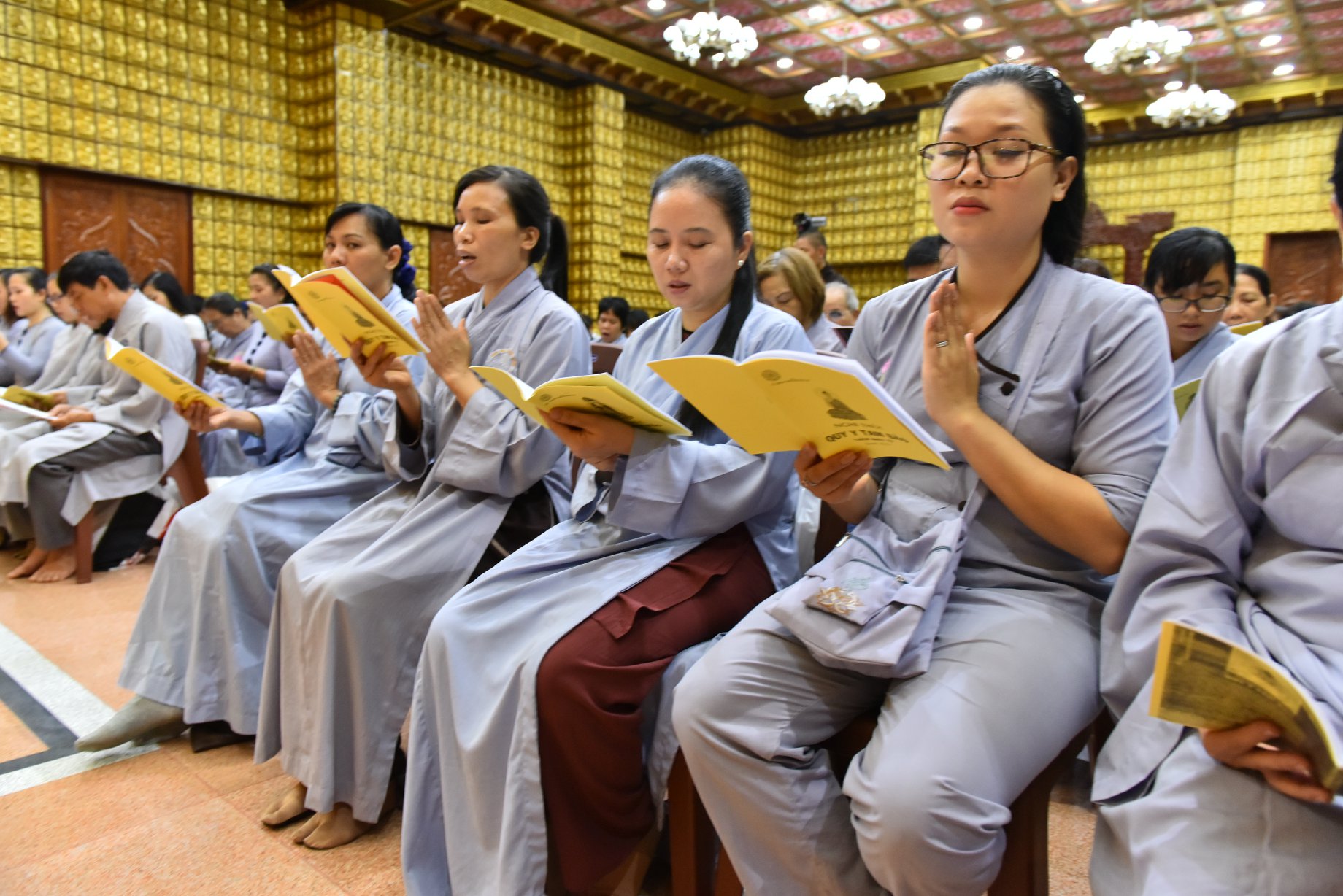 Hơn 400 Phật Tử Tham Dự Lễ Quy Y Tam Bảo Mùng 9 Tháng Giêng Tại Chùa Giác Ngộ, Ngày 24-02-2018