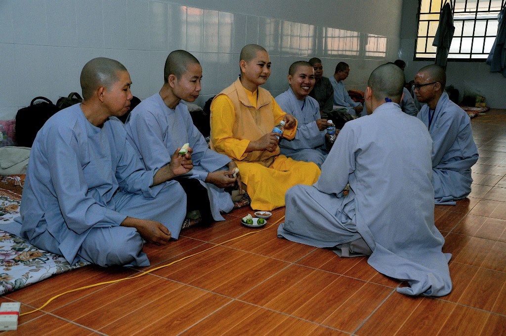 Học viên sinh hoạt ở khóa tập huấn