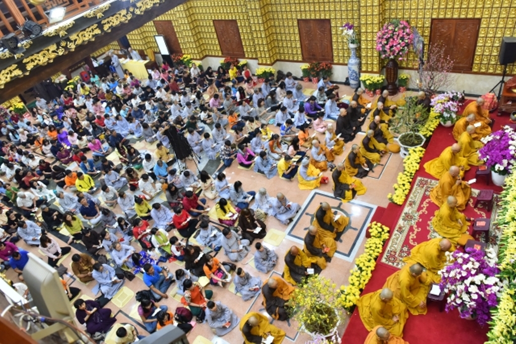 Chùa Giác Ngộ: Nhộn nhịp đêm giao thừa xuân Mậu Tuất 2018