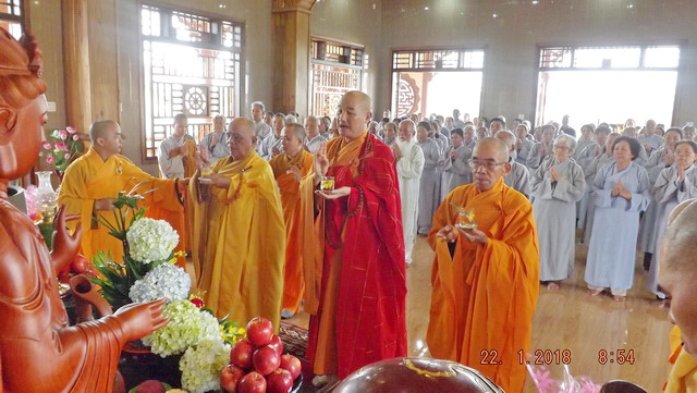 Lễ an vị Phật tại chùa Hưng Long
