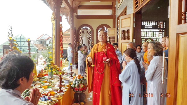 Lễ an vị Phật tại chùa Hưng Long