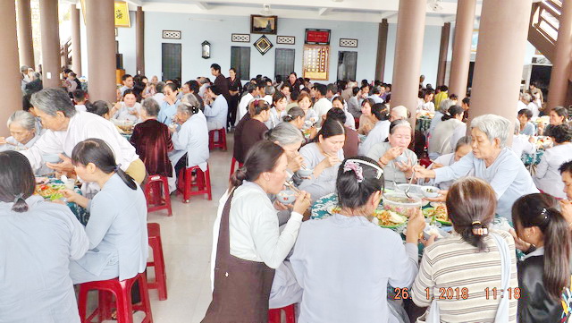 Đạo tràng niệm Phật chùa Linh Sơn Pháp Ấn tổng kết cuối năm