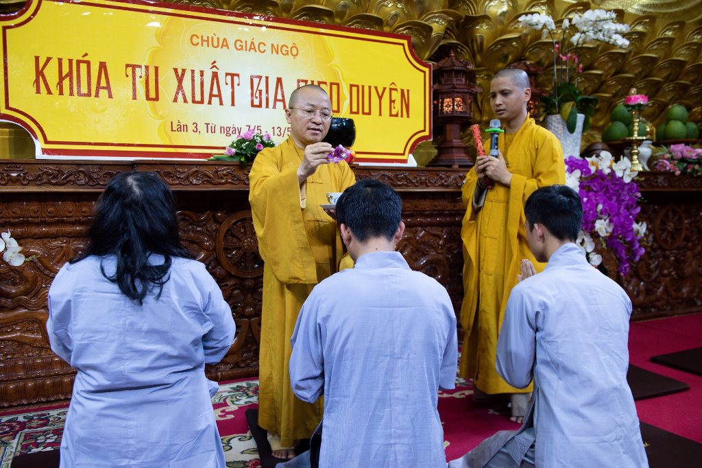 Chùa Giác Ngộ: Ngày tu tập thứ 02 khóa tu Xuất gia gieo duyên lần 03