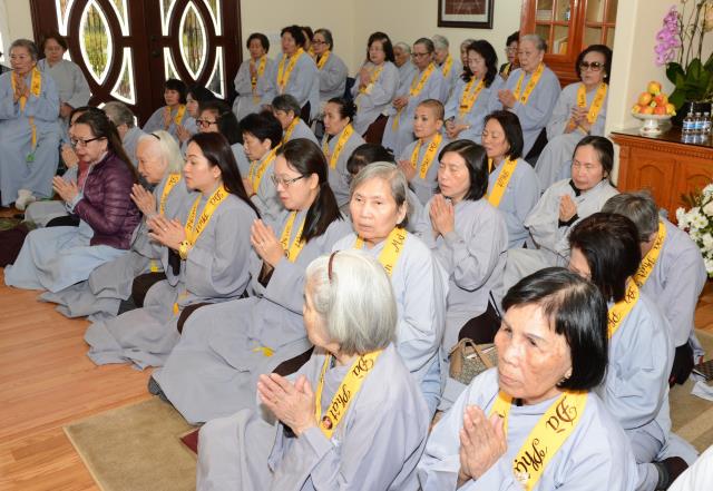 Lễ thọ giới Bồ Tát tại gia tại Quan Âm Tịnh Xá,San Jose,Hoa Kỳ