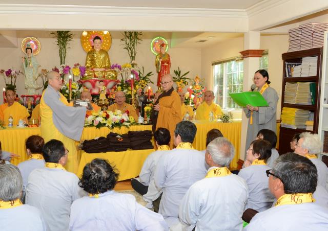 Lễ thọ giới Bồ Tát tại gia tại Quan Âm Tịnh Xá,San Jose,Hoa Kỳ