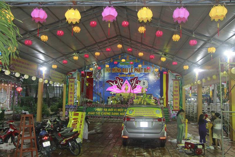 Đồng Tháp: Công tác chuẩn bị Phật Đản tại TP. Sa Đéc