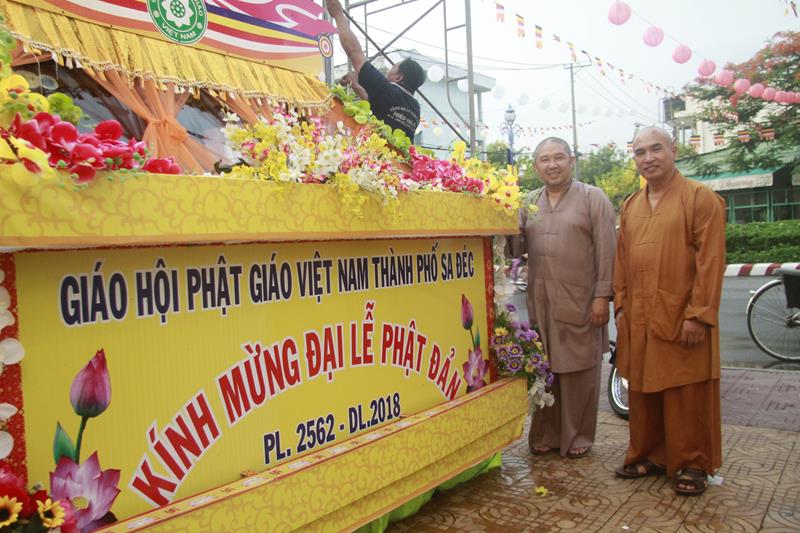 Phật giáo Đồng Tháp: Công tác chuẩn bị Phật Đản tại TP. Sa Đéc