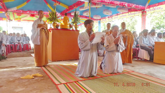 Lễ đặt đá trùng tu chùa Phước Thành.