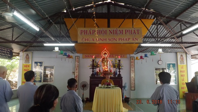 Chùa Linh Sơn Pháp Ấn tổ chức khóa tu niệm Phật