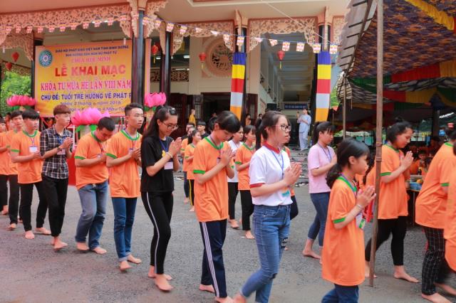 Hân hoan ngày tu học đầu tiên - Khóa tu mùa hè lần VIII tại chùa Huệ Minh
