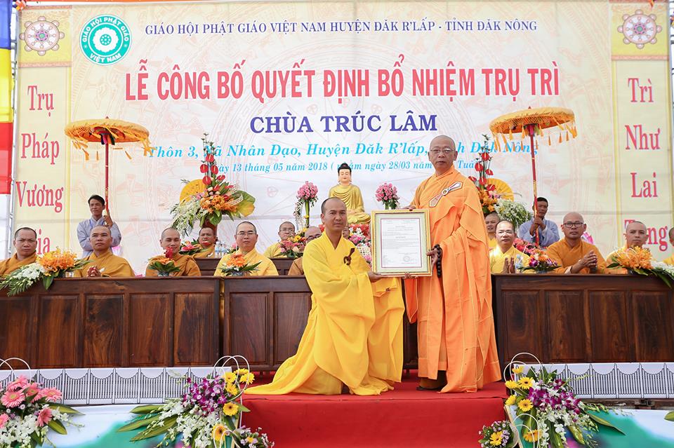 Lễ Bổ nhiệm trụ trì Chùa Trúc Lâm xã Nhân Đạo