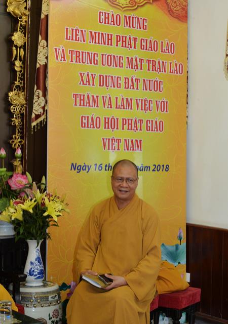 Đoàn Liên minh Phật giáo Lào thăm và làm việc với GHPGVN