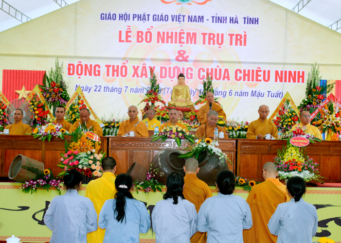 Hà Tĩnh: Lễ Bổ nhiệm trụ trì và động thổ xây dựng giảng đường chùa Chiêu Ninh