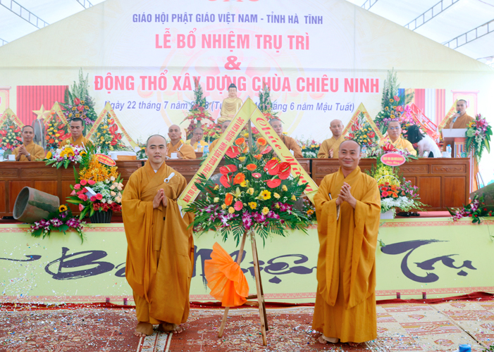 Hà Tĩnh: Lễ Bổ nhiệm trụ trì và động thổ xây dựng giảng đường chùa Chiêu Ninh