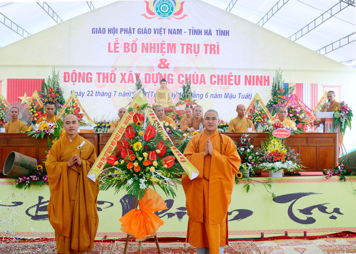Hà Tĩnh: Lễ Bổ nhiệm trụ trì và động thổ xây dựng giảng đường chùa Chiêu Ninh
