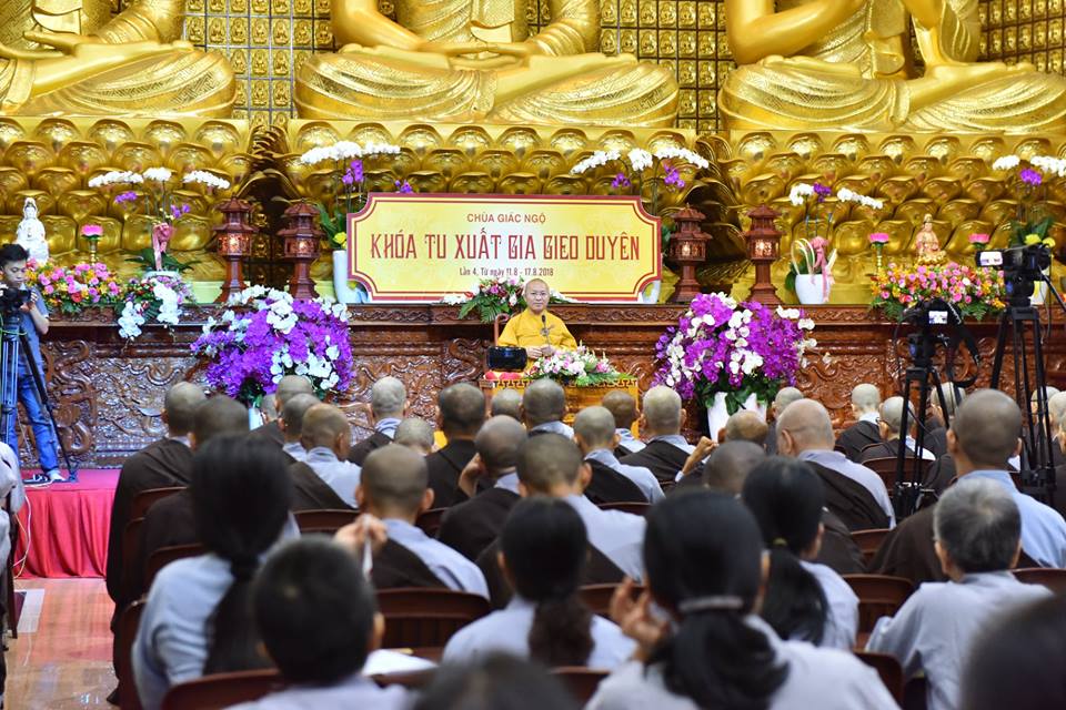 NGÀY TU ÁP CHÓT KHÓA TU “XUẤT GIA GIEO DUYÊN” 4 TẠI CHÙA GIÁC NGỘ