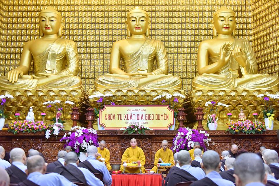 NGÀY TU ÁP CHÓT KHÓA TU “XUẤT GIA GIEO DUYÊN” 4 TẠI CHÙA GIÁC NGỘ