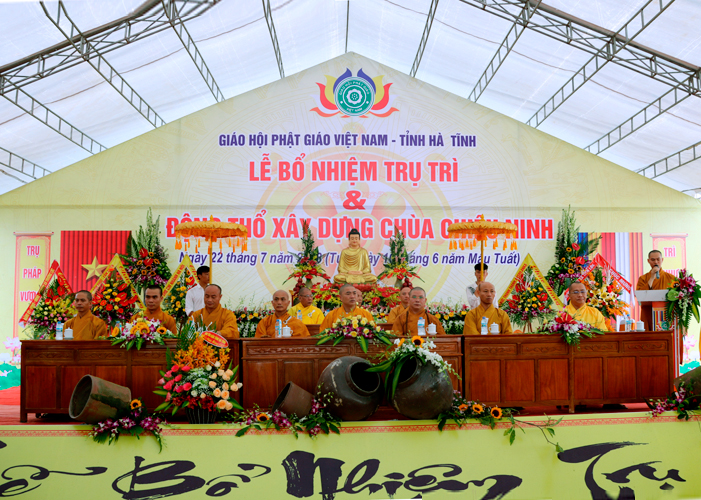 Hà Tĩnh: Lễ Bổ nhiệm trụ trì và động thổ xây dựng giảng đường chùa Chiêu Ninh