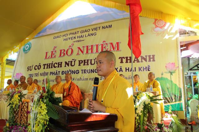 Quảng trị : Bổ nhiện Sư cô Thích Nữ Phương Thanh trú trì Chùa Trung An