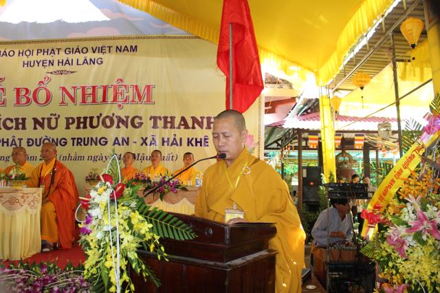 Quảng trị : Bổ nhiện Sư cô Thích Nữ Phương Thanh trú trì Chùa Trung An