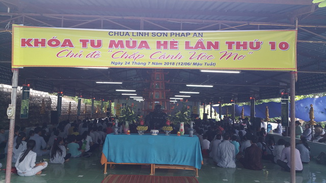 Khóa tu mùa hè lần 10 tại chùa Linh Sơn Pháp Ấn