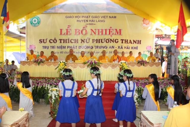 Quảng trị : Bổ nhiện Sư cô Thích Nữ Phương Thanh trú trì Chùa Trung An