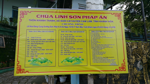 Khánh hòa: Chùa Linh Sơn Pháp Ấn tổ chức lễ vía Phật A Di Đà.
