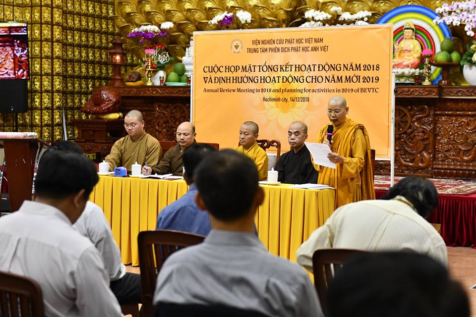 CUỘC HỌP CUỐI NĂM 2018 CỦA TRUNG TÂM PHIÊN DỊCH PHẬT HỌC ANH VIỆT – VIỆN NGHIÊN CỨU PHẬT HỌC VIỆT NAM