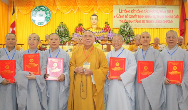 TP.Hồ Chí Minh:Lễ tổng kết công tác Phật sự 2018  Công bố quyết định nhân sự Phân ban Ni giới TƯ - NK VIII