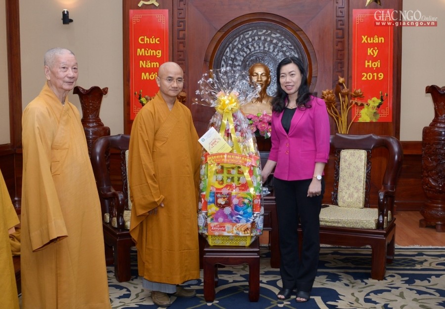 BTS GHPGVN TP.HCM chúc Tết Thành ủy, các cơ quan