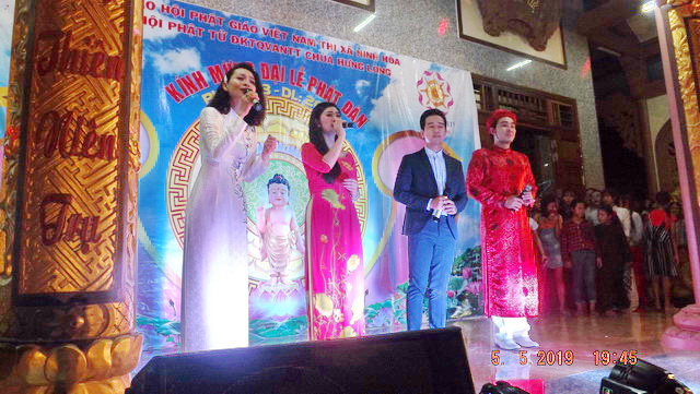 Khánh Hòa: Đêm văn nghệ chào mừng Phật đản tại chùa Hưng Long
