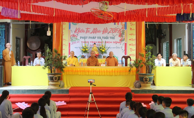 Duy Xuyên: Chùa Phổ Châu khai mạc khóa tu mùa hè “Thức tỉnh mục đích sống”