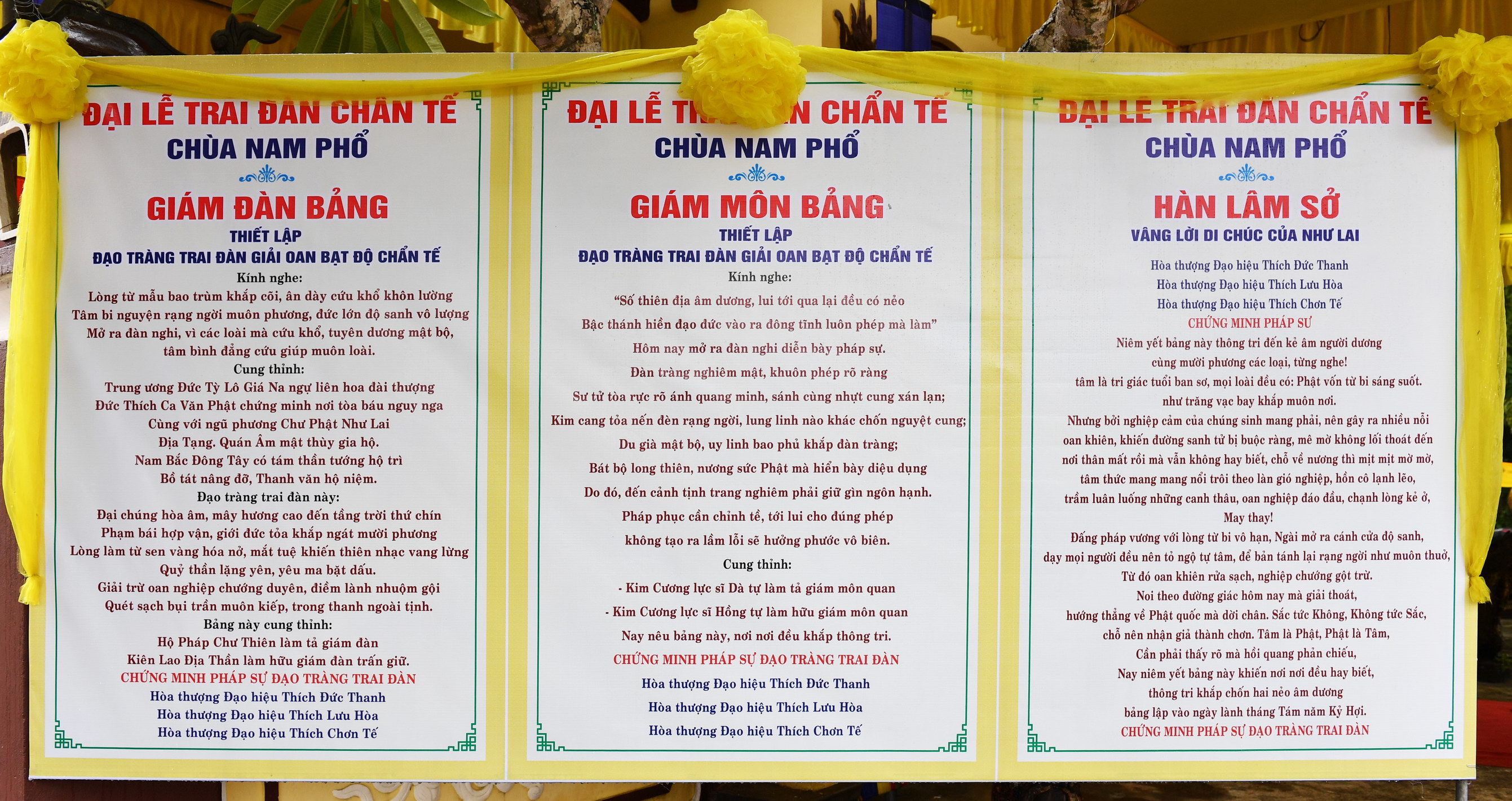 Chùa Nam Phổ, Huế  Tổ Chức Đại Lễ Trai Đàn Chẩn Tế Năm 2019