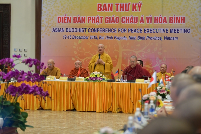Ban thư ký Diễn đàn Phật giáo châu Á vì hòa bình họp tại chùa Bái Đính