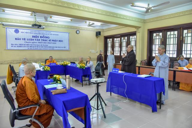 HVPGVN tại TP. HCM: Bảo vệ luận văn Thạc sĩ Phật học khóa 1 đợt 4
