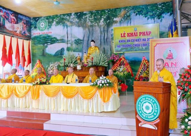 Thọ Xuân: Trường hạ Linh Cảnh tổ chức lễ khai pháp