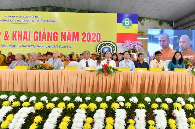Trang nghiêm Lễ Tốt nghiệp và Tổng khai giảng tại HVPGVN tại TP. HCM