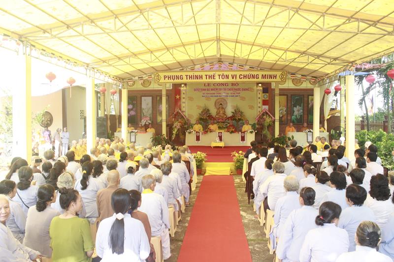 Đồng Tháp: Lễ Công bố quyết định Bổ nhiệm Trụ trì chùa Phước Quang, huyện Lấp Vò