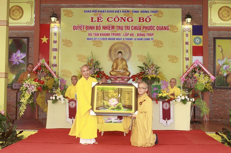 Đồng Tháp: Lễ Công bố quyết định Bổ nhiệm Trụ trì chùa Phước Quang, huyện Lấp Vò
