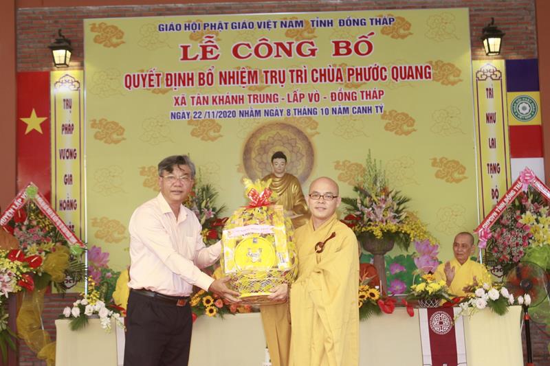 Đồng Tháp: Lễ Công bố quyết định Bổ nhiệm Trụ trì chùa Phước Quang, huyện Lấp Vò