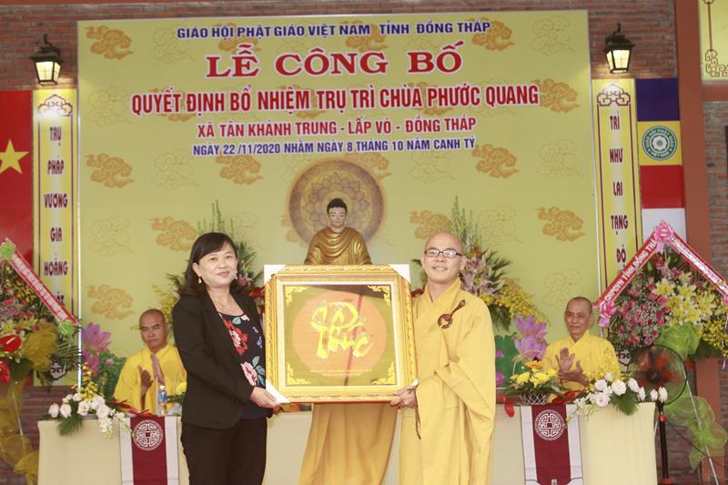 Đồng Tháp: Lễ Công bố quyết định Bổ nhiệm Trụ trì chùa Phước Quang, huyện Lấp Vò