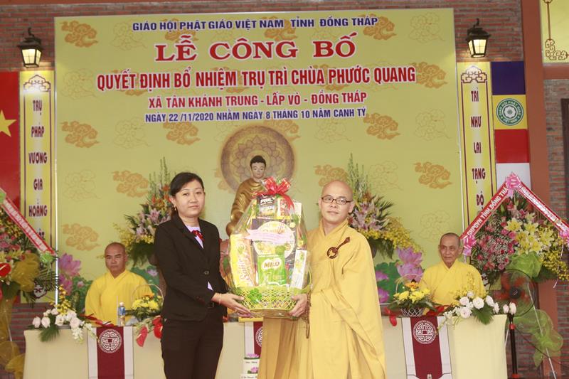 Đồng Tháp: Lễ Công bố quyết định Bổ nhiệm Trụ trì chùa Phước Quang, huyện Lấp Vò