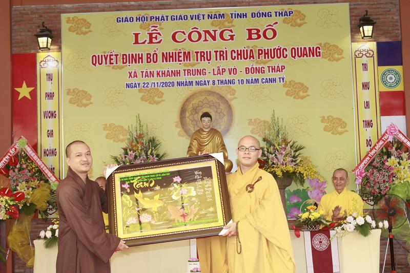 Đồng Tháp: Lễ Công bố quyết định Bổ nhiệm Trụ trì chùa Phước Quang, huyện Lấp Vò