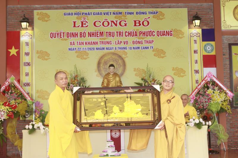 Đồng Tháp: Lễ Công bố quyết định Bổ nhiệm Trụ trì chùa Phước Quang, huyện Lấp Vò