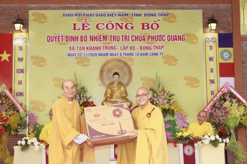 Đồng Tháp: Lễ Công bố quyết định Bổ nhiệm Trụ trì chùa Phước Quang, huyện Lấp Vò